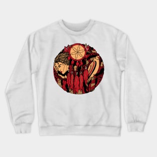 Red and Cream Dream Falcon Crewneck Sweatshirt